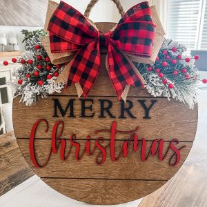 1pc, Welcome to Christmas: Festive Door Sign for Front Porch, Holiday Decor for Home, Bar, Indoor & Outdoor