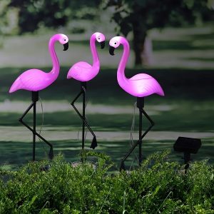 1pc3pcs Garden Outdoor Flamingo LED Stake Lights Solar, Powered For Garden, Lawn, Patio, Pond, Backyard Decor, Decorations Lights Outdoor Suitable for Christmas, Wedding, Bar, Coffee Salon, and Store Displays